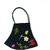 100 Cotton Hand Embroidered Washable Multi Color  Face Mask With Adjusting Cord  Cool Breathable.(BLACK)