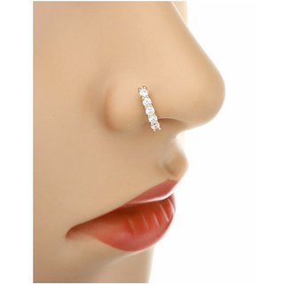 Gold Plated Traditional Nose Ring Bollywood Nath Women And Girls Fashion Jewelry