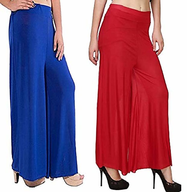 Party wear Maroon Raffle Palazzo Pant at Rs.400/Piece in pune offer by K  Mart