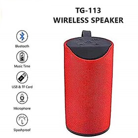 Raptech TG 113 Stereo Bluetooth  Aux Wireless Speaker (Assorted Color)
