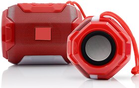 MZ A005 Bluetooth Speaker with Led Light USB Memory Card Slot Great for Travel Outdoor Use (Red)