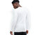 PAUSE White Solid Cotton Round Neck Regular Full Sleeve Men's T-Shirt