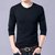 Pause Black Solid Round Neck Slim Fit Full Sleeve Men'S T-Shirt