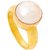 Raviour Lifestyle Pearl (Moti) 5.00 Ratti White Pearl 100% Original Gemstone Ashtadhatu Rashi Ratna Ring