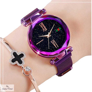 Purple on sale magnetic watch