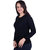Ogarti woollen full sleeve Round neck Black Women's  Sweater