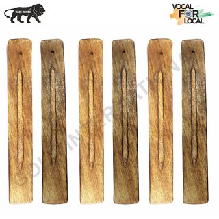 Gola International Natural Wood Incense Holder/Agarbatti Stand Gifts Wooden Handicrafts Standard (Pack of 6)