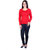 Ogarti woollen full sleeve Round neck Red Women's  Sweater