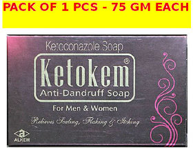 Ketokem Anti-Dandruff Soap (Pack of 1 pcs. ) 75 gm each