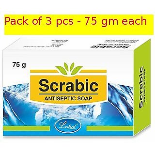                       Scrabic Antiseptic soap (Pack of 3 pcs.)75 gm each                                              