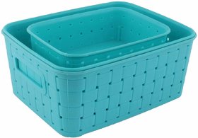 Dady Enterpriser's High Quality Plastic Basket For Kitchen Storage Pack Of 3 (Basket-3)