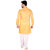 Kandy Yellow Silk Long Kurta For Mens