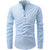 UniVibe Sky Blue Color Lilen Designer Kurta Style Shirts For Men's