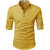 UniVibe Yellow Color Lilen Designer Kurta Style Shirts For Men's