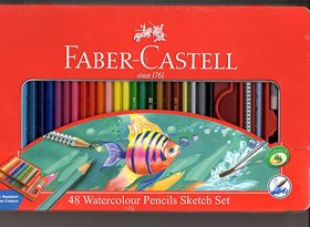 Faber Castell 48 Water Colour Pencils Sketch Set ( Set Of 48 )