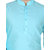 KandyTurquoise Blue  Long Cotton Kurta Pyjama Set For Mens