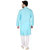 KandyTurquoise Blue  Long Cotton Kurta Pyjama Set For Mens