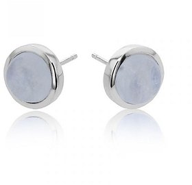 CEYLONMINE- Original & Certified Moonstone Stud Silver Earrings For Women & Girls
