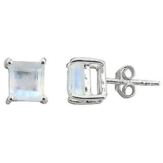 CEYLONMINE-moonstone stud Earrings Original & Effective Sterling Silver Earrings For Women & Girls CEYLONMINE-moonstone stud Earrings Original & Effective Sterling Silver Earrings For Women & Girls