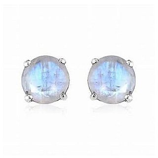 CEYLONMINE-Moonstone Stud Earrings Natural Gemstone Stud Sterling Silver Earrings CEYLONMINE-Moonstone Stud Earrings Natural Gemstone Stud Sterling Silver Earrings