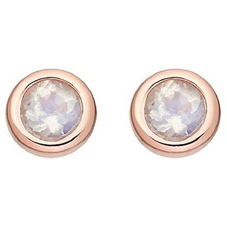                       CEYLONMINE-moonstone stud Earrings Original & Effective Sterling Gold Plated  Earrings For Women & Girls                                              