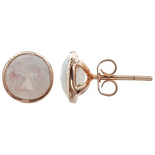CEYLONMINE- Natural & Beautiful Stud Gold plated White Moonstone Stud Earrings For Women & Men CEYLONMINE- Natural & Beautiful Stud Gold plated White Moonstone Stud Earrings For Women & Men