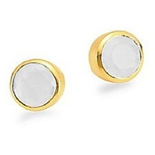 CEYLONMINE-moonstone stud Earrings Original & Effective Sterling Gold Plated Earrings For Women & Girls CEYLONMINE-moonstone stud Earrings Original & Effective Sterling Gold Plated Earrings For Women & Girls