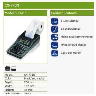Calculator CX 77 BN Printer Calculator