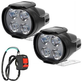 Love4Ride 4 Shilon Fog Led Light with Switch for All Bikes and Cars
