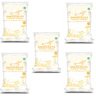                       DHANAUTI / TURMERIC POWDER/ 100 GRAM PACK OF 5 PIECES                                              