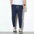 Pause Men Blue Comfort Fit Ankle Length Solid Casual Trousers