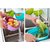Geet (Rice Bowl) Plastic Vegetable Fruit Basket Rice Wash Sieve Washing Bowl Colander Colors May Vary