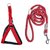 Tame Love Padded Harness and Leash Chest Belt for Medium Dogs of All Breeds (Red Color - 1 inches)