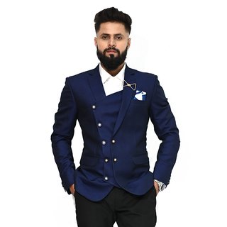 Mr. Dulha Men s Slimfit Designer Blazer with Accessories Brooch