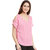 Avyanna Cap Sleeve Self Design Women's Pink Top