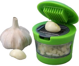 EXCLUSIVE NEW Garlic Cutter, Garlic Chopper, Garlic Crusher, Green, 1 Piece