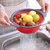 BPA Free Plastic Silicone Folding Strainer Kitchen Collapsible, Fruits Vegetables Washing Bowl Basket