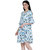 Manisha Fashion Women's Poly (semi lycra) Blue Dress