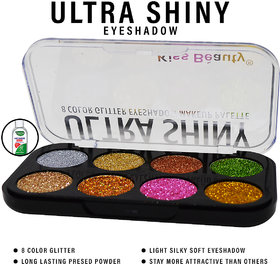 Kiss Beauty Ultra Shiny Professional Makeup Glitter, (87063-01), Multicolor, 16g With Lilium Hand Cleanser