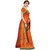 SVB Orange Printed Mysore Silk With Blouse Saree