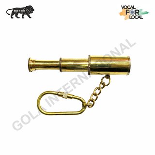                       Gola International Brass Telescope Keychain. Handicraft Keychain for car,Bike,Cycle and Home Keys Pack of 1                                              