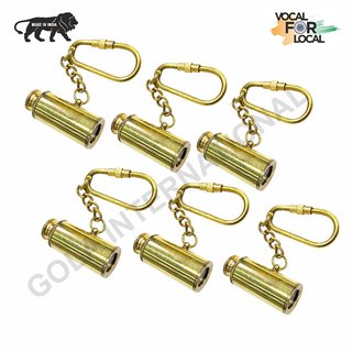 Gola International Brass Telescope Keychain. Handicraft Keychain for car,Bike,Cycle and Home Keys Pack of 6