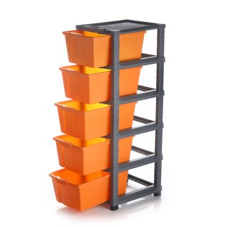 chest modular Orange 5 pcs drawer