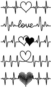 Ordershock Heart Beat Line Waterproof Men and Women Temporary Body Tattoo V613