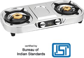 Padmini 2 Burner Stainless Steel Gas Stove CS 207 (ISI Mark)