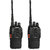 Artek BF-888S BF888S Rechargeable Long Range Walkie Talkie 16 Channels Two Way Radio with earpiece (1 Pair), Black (Line