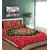 FrionKandy Jaipuri Prints Cotton Red Double Bedsheet with 2 Pillow Covers (90x108) - ADB1233