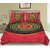 FrionKandy Jaipuri Prints Cotton Red Double Bedsheet with 2 Pillow Covers (90x108) - ADB1233