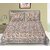 FrionKandy Floral Print Cotton Grey Double Bedsheet with 2 Pillow Covers (90x108) - ADB1243