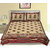 FrionKandy Jaipuri Prints Cotton Maroon Double Bedsheet with 2 Pillow Covers (90x108) - ADB1267